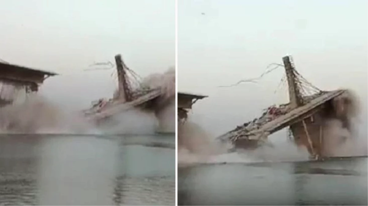 Hindistan’da yapım aşamasındaki köprü çöktü! Anbean kaydedildi