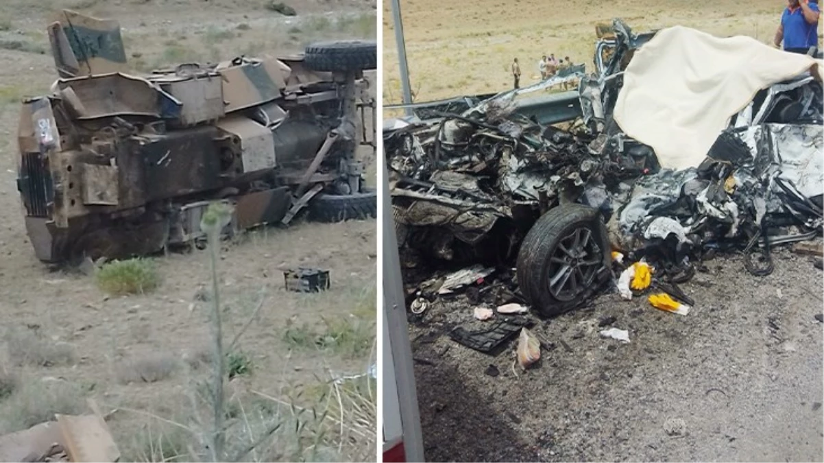 Askeri araç ile otomobil çarpıştı: 1 asker şehit, 12 asker yaralı