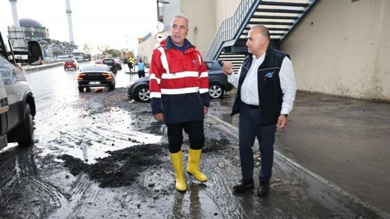 Sultangazi Belediye Başkanı selden etkilenen bölgeleri yerinde inceledi