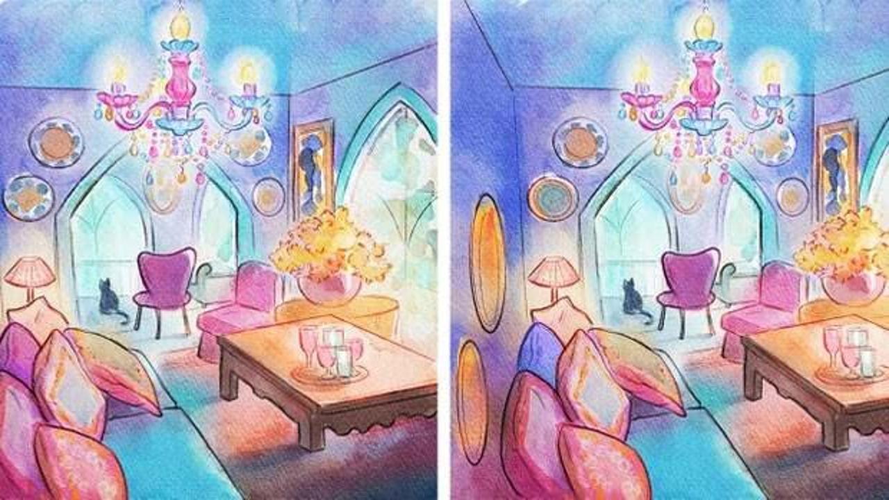 İki resim arasındaki 3 farkı sadece keskin gözlü insanlar 12 saniye içerisinde görebilir!