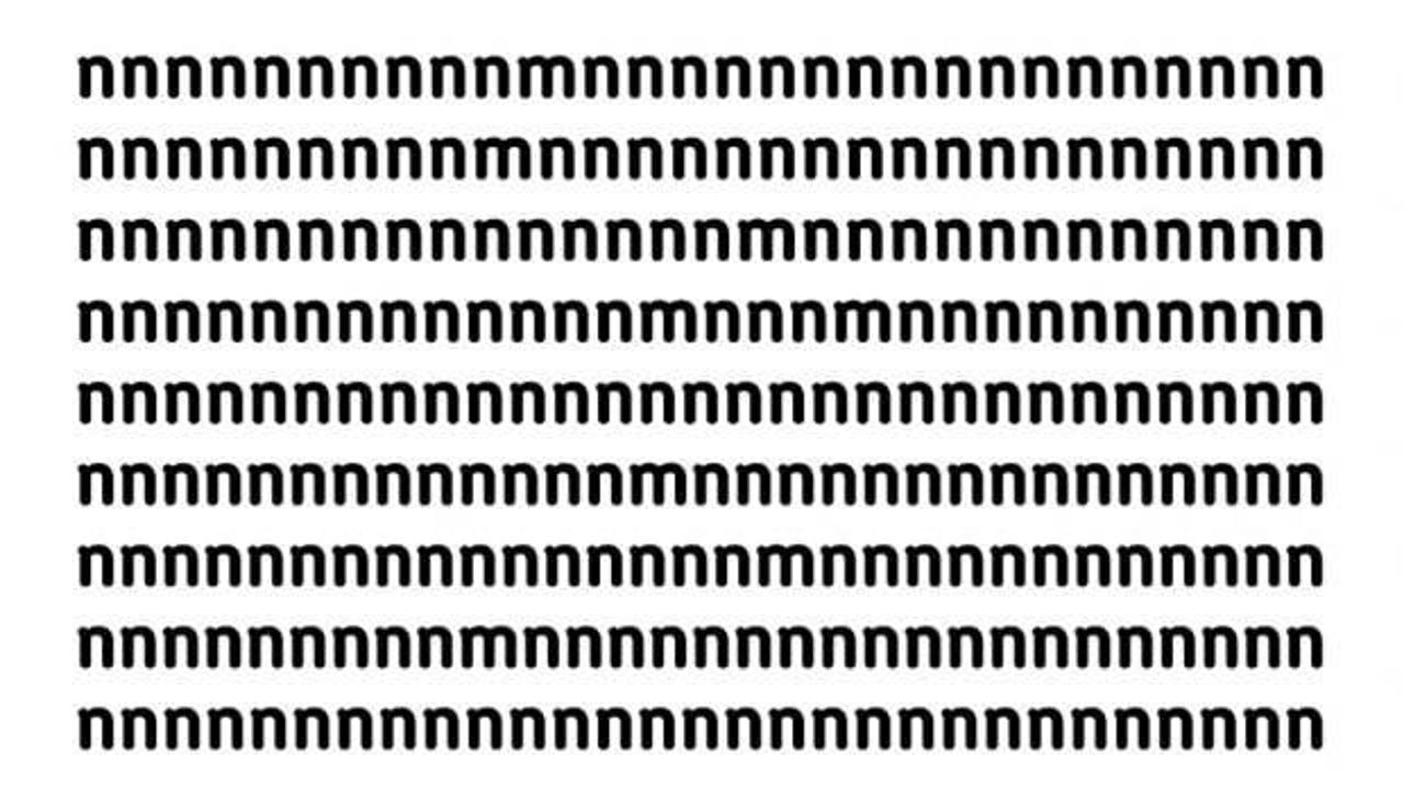 Optik illüzyonlu IQ testinde yer alan tüm m harflerini 8 saniye içerisinde bulabilecek misiniz?