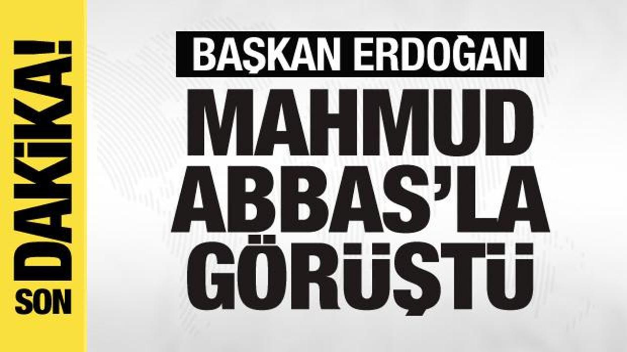 Başkan Erdoğan Mahmud Abbas’la görüştü