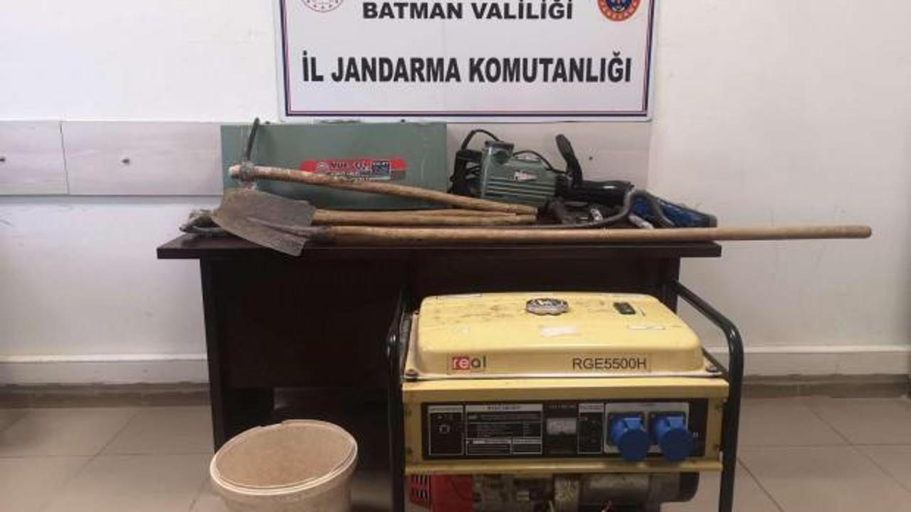 Batman’da kaçak kazı yapanlara suçüstü