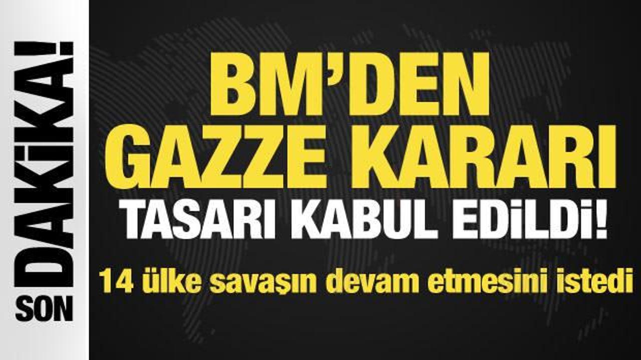BM’den Gazze kararı! Tasarı kabul edildi
