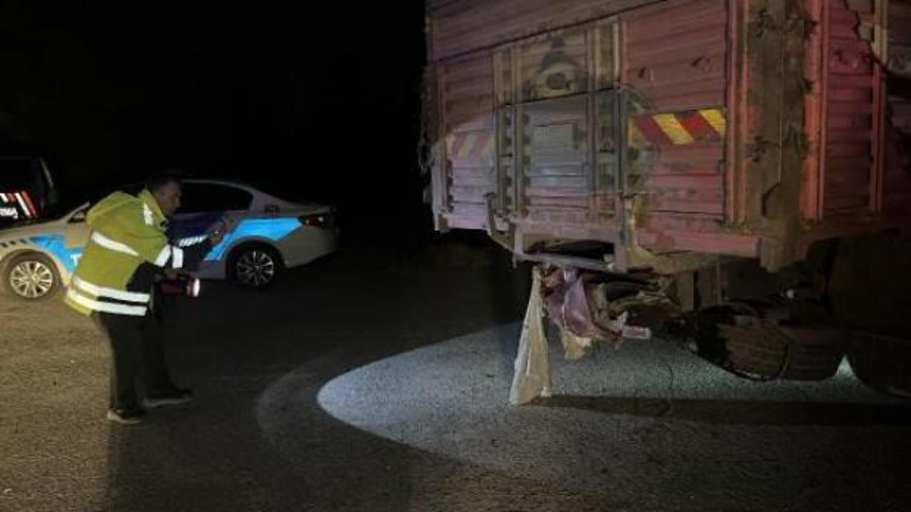 Kamyona arkadan çarpan otomobildeki 2 kişi hayatını kaybetti