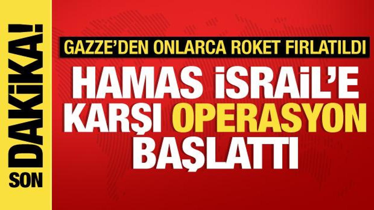 Gazze’den İsrail’e düzinelerce roket fırlatıldı, Hamas operasyon başlattı