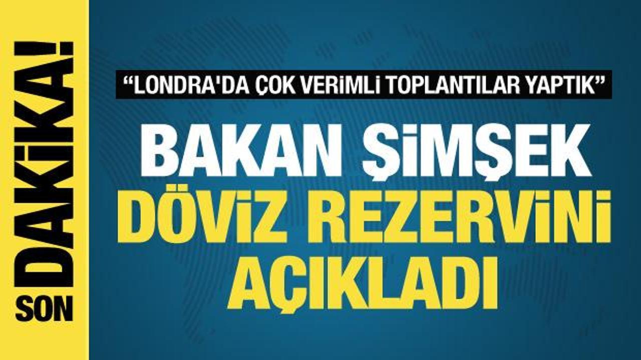 Hazine ve Maliye Bakanı Şimşek döviz rezervlerini açıkladı