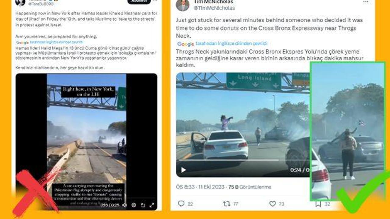 Sosyal medyada yayılan ‘Filistinliler New York’ta yolları kapattı’ videosu da yalan çıktı