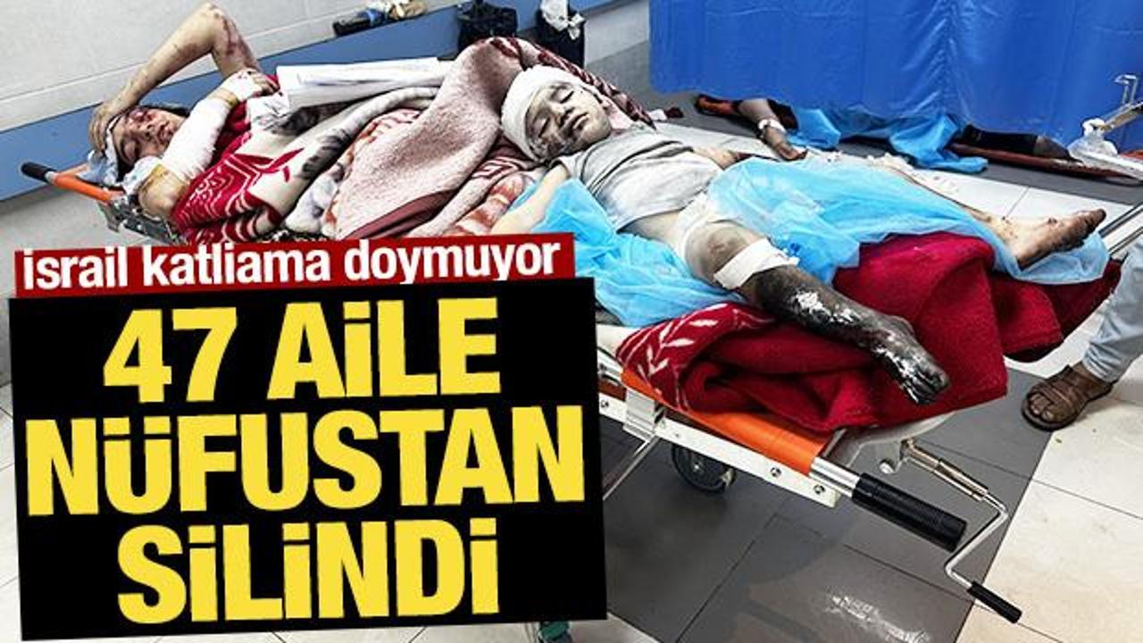İşgalci İsrail’in saldırılarında 47’den fazla aile nüfustan silindi