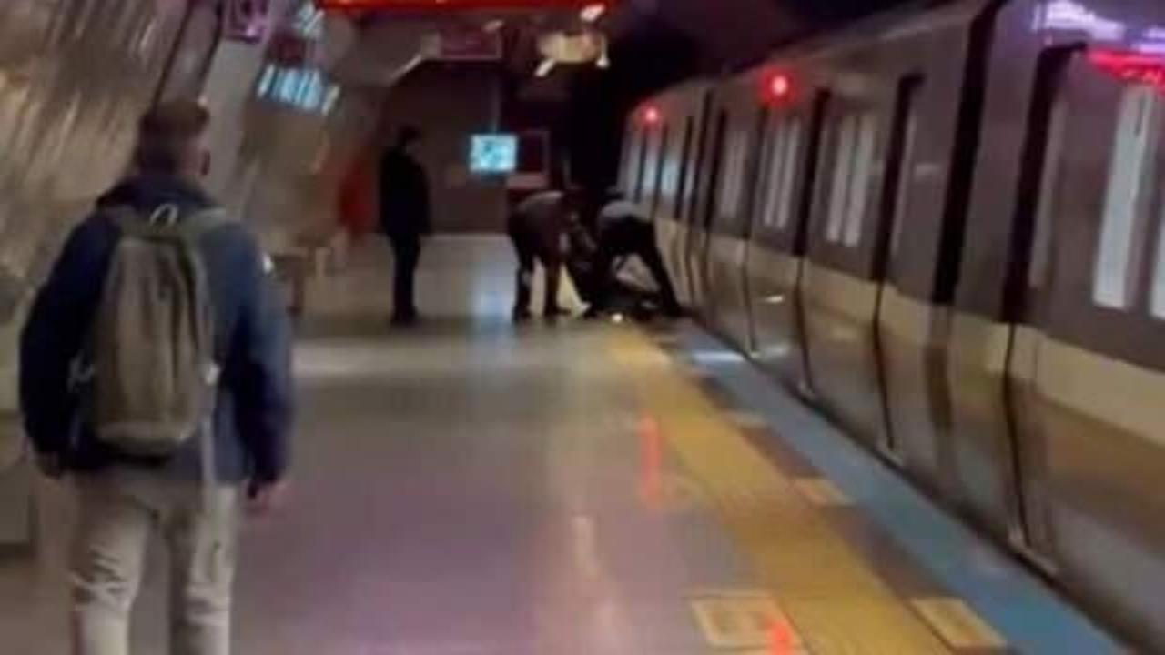 Mecidiyeköy metrosunda korku dolu anlar!