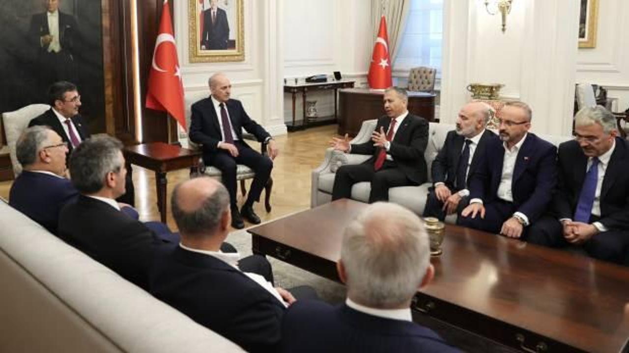 TBMM Başkanı Kurtulmuş, İçişleri Bakanı Yerlikaya’yı ziyaret etti