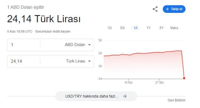 Google doları 24 TL'ye düşürdü: İkinci kez oluyor