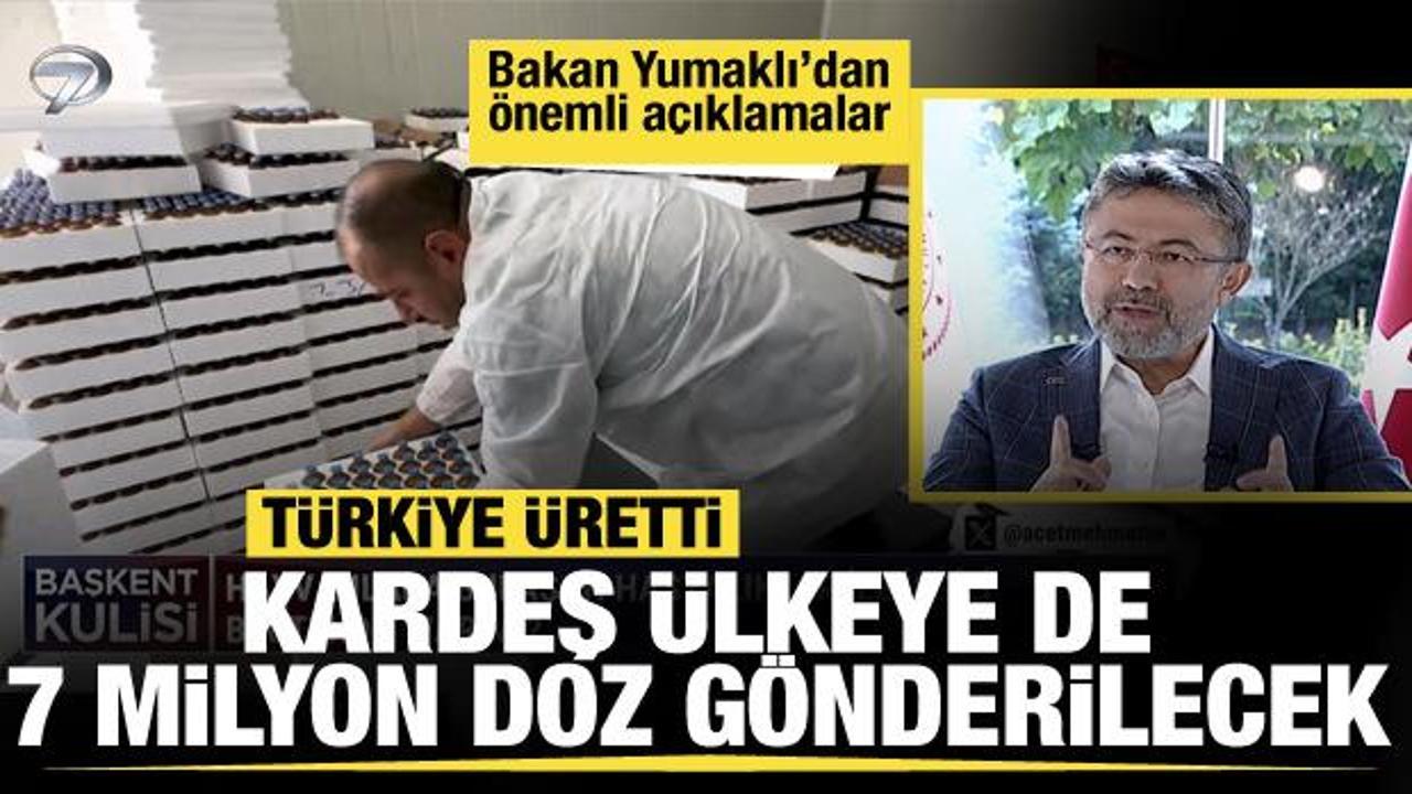 Bakan Yumaklı ilk kez Kanal7’de açıkladı: Aşılar Türkiye’de üretilecek
