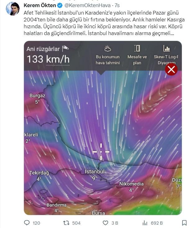 Meteoroloji uzmanından İstanbul için fırtına uyarısı!