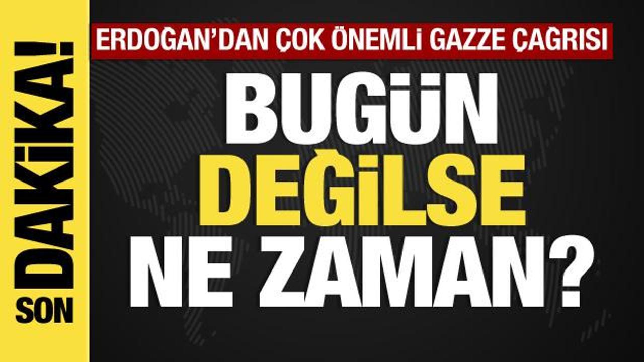 Erdoğan: 15 Kasım’da İstanbul’da Gazze için uluslararası toplantı olacak