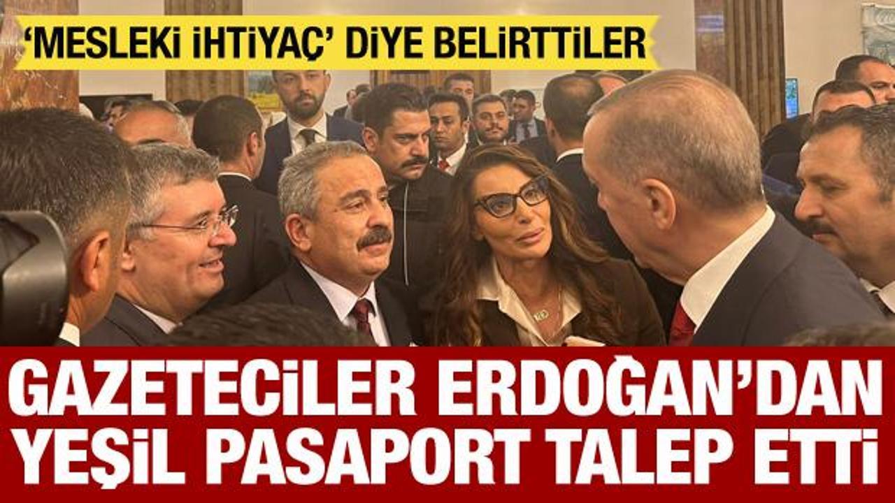 Gazeteciler Cumhurbaşkanı Erdoğan’dan yeşil pasaport talep etti