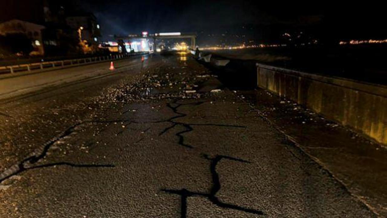 Giresun’da şaşkına çeviren görüntü! Dev çatlaklar oluştu