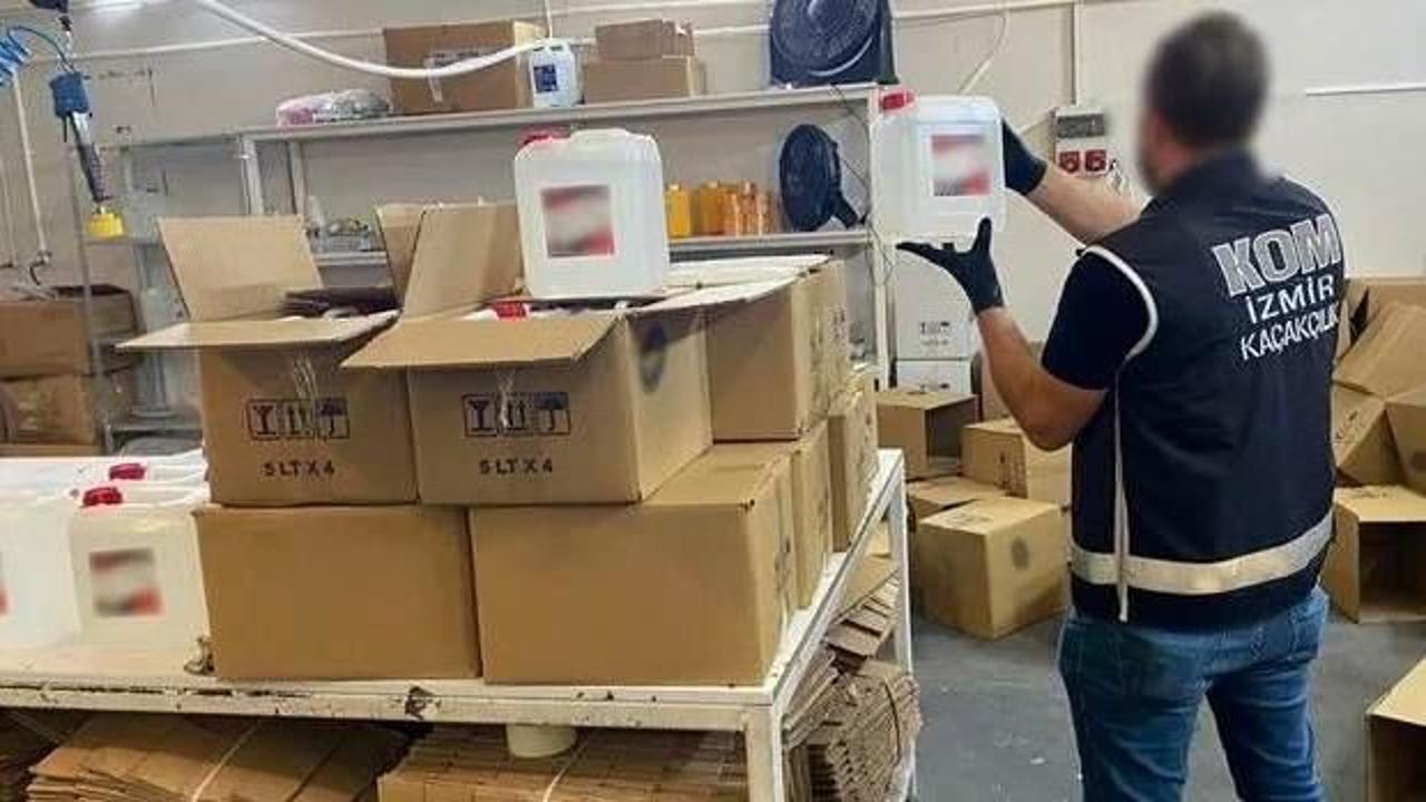 İzmir’de 40 ton sahte alkol ele geçirildi