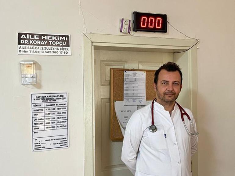 Muayene sırası kavgasında doktordan pankartla özür