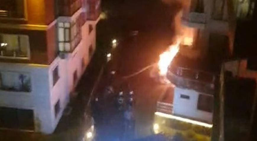 Düzce Belediye Başkanı Özlü’nün park halindeki otomobili yandı