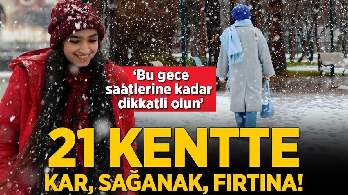Son dakika… Meteoroloji’den kar, sağanak, fırtına uyarısı! 21 kentte alarm verildi