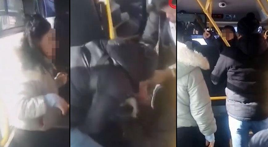 Kocasını sevgilisiyle yakaladı! Minibüste saç saça baş başa kavga