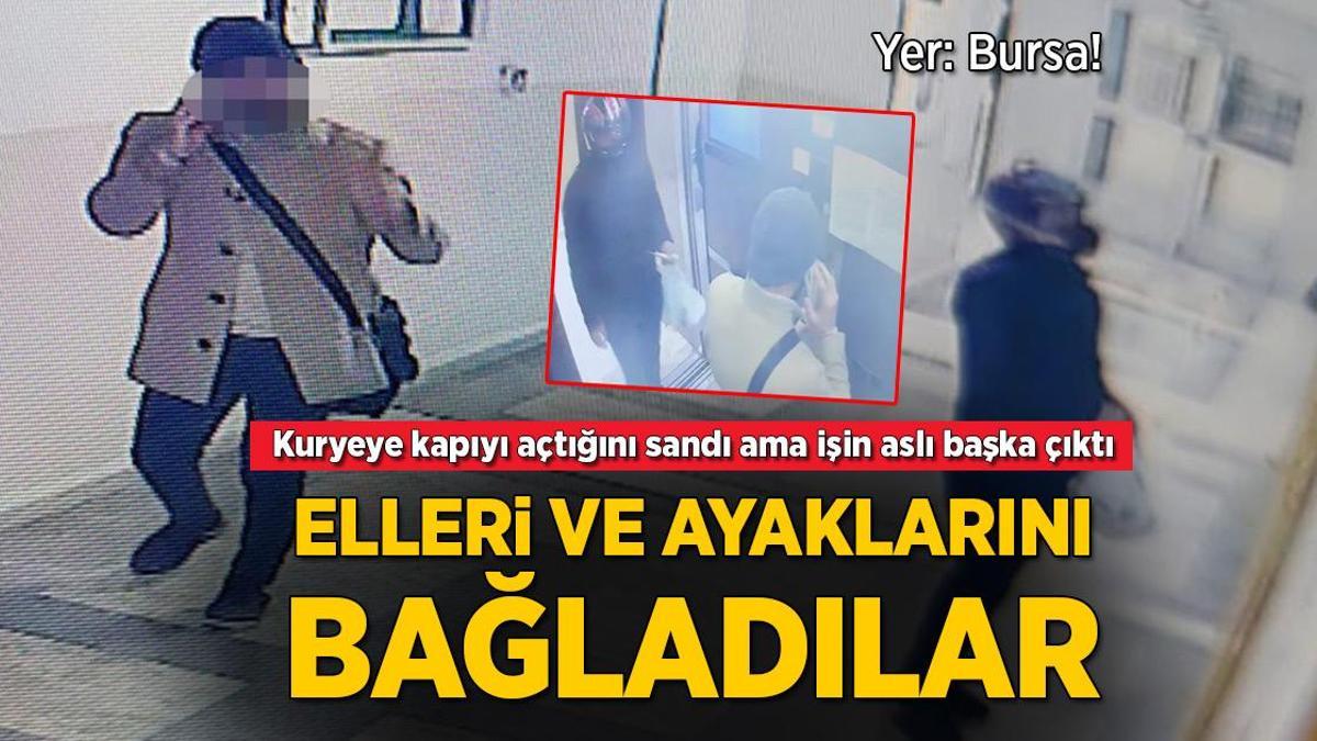 Kurye gibi geldiler, ev sahibinin ellerini ve ayaklarını bağladılar