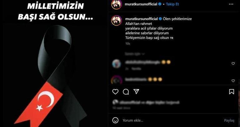 Yürek yakan 12 şehit haberinden sonra ünlülerden taziye mesajları!