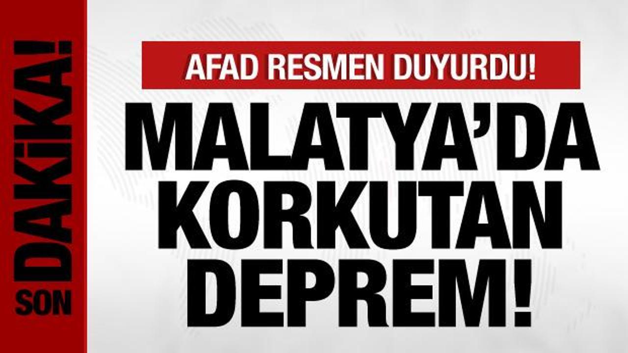 Malatya’da 4,8 büyüklüğünde korkutan deprem! Çevre illerde de hissedildi