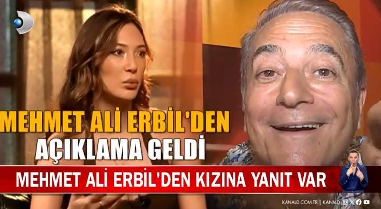 Mehmet Ali Erbil'den kızı Yasmin'e yanıt! Önceki gün Yasmin'den şok açıklamalar gelmişti