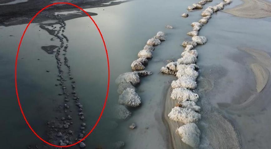 ‘Kuş cenneti’ olarak bilinen Arin Gölü’nde inanılmaz manzara! Sular çekilince ortaya çıktı