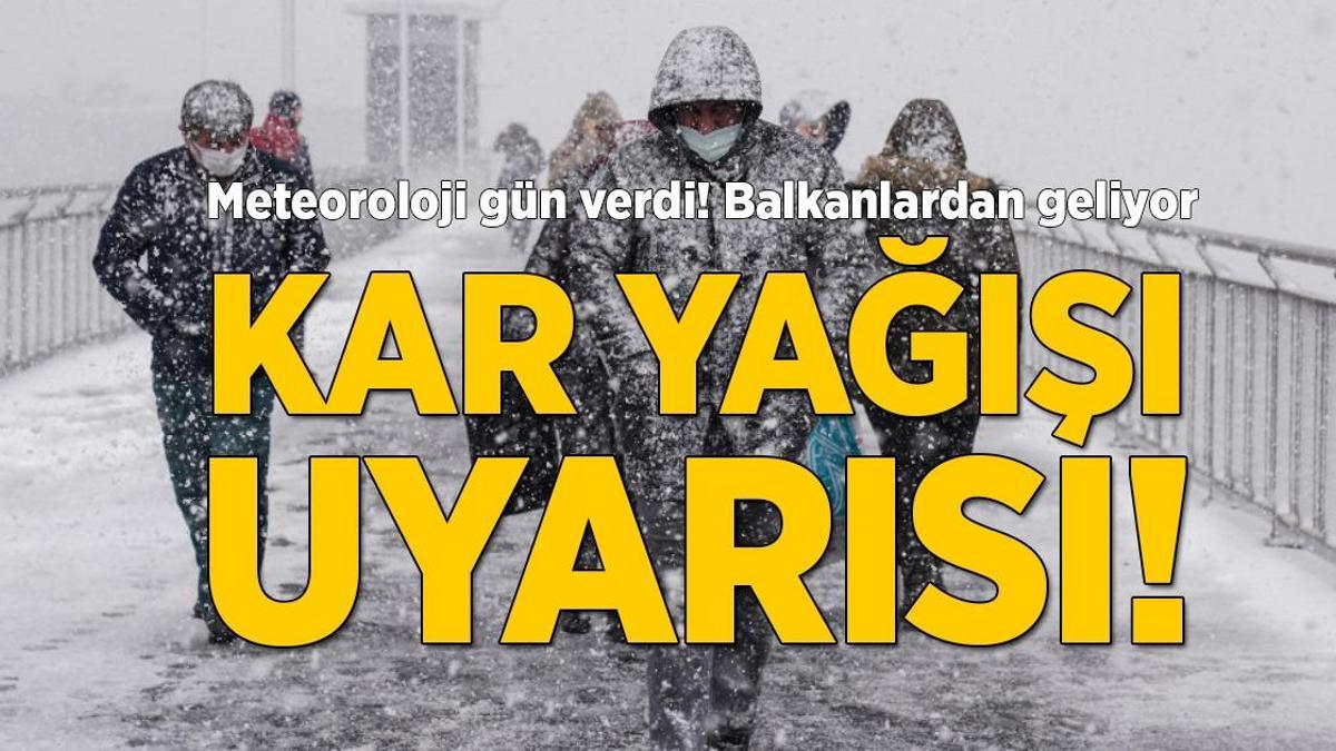 Meteoroloji gün vererek paylaştı! Balkanlar’dan giriş yapacak… Kar yağışı geliyor