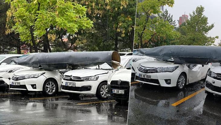 Otomobilin üzerine F-4’ün yakıt tankı düştü! Hasar tespit karmaşası