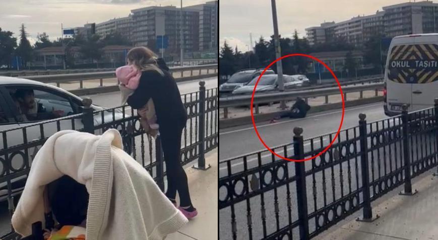 Pendik’te dehşet anları! Karısını metrelerce sürükledi