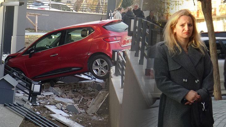 Pedalları karıştıran sürücü apartman dairesine çarparak durabildi