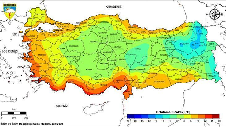 Türkiye’de hava sıcaklıklarının mevsim normallerinde sürdüğü tek il