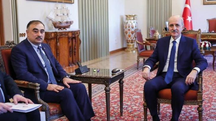 Numan Kurtulmuş, Azerbaycan Büyükelçisi Memmedov’u kabul etti