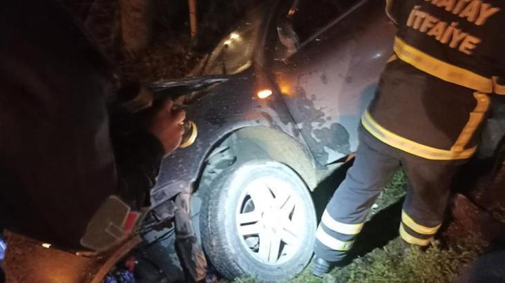 Kontrolden çıkan araç bahçeye uçtu! 6 yaralı