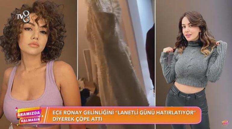 Ece Ronay gelinliğini çöpe attı! 'Bundan bize ne? Şov hepsi'