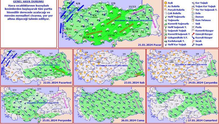 Son dakika... Meteoroloji'den 13 kent için kuvvetli sağanak ve kar uyarısı! Donacağız