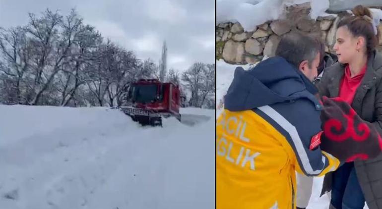 Nesef kesen an! Önce paletli ambulans, sonra ambulans helikopter