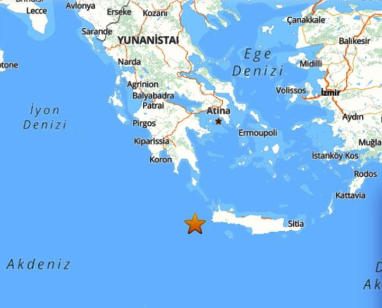 Akdeniz'de 4.1 büyüklüğünde deprem