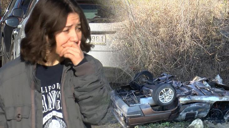 Çatalca’da kontrolden çıkan araç şarampole uçtu! 2 ölü