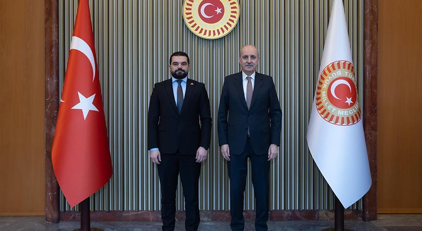 Meclis Başkanı Kurtulmuş, Kuzey Makedonya Adalet Bakanı ile görüştü