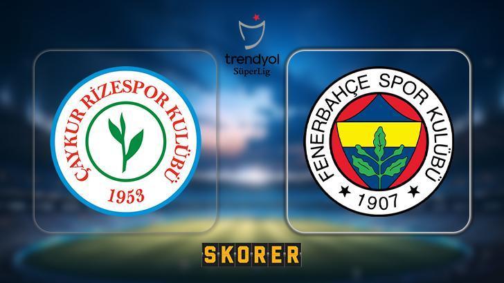 CANLI ANLATIM | Rizespor – Fenerbahçe