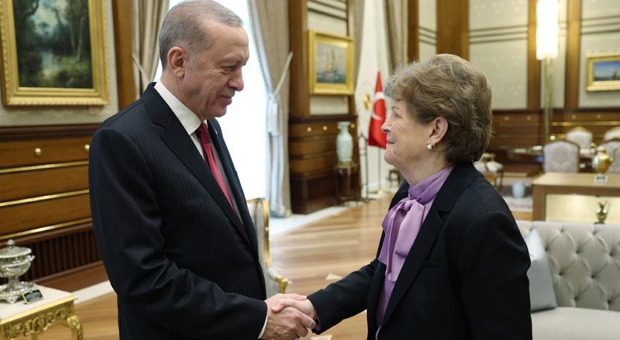 Erdoğan, ABD’li Senatör Jeanne Shaheen’i kabul etti