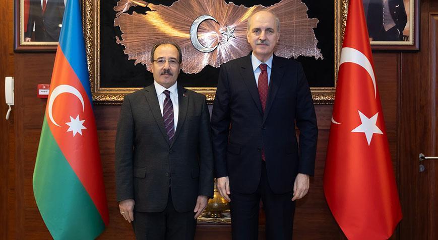 Meclis Başkanı Kurtulmuş, Büyükelçi Bağcı’yı ziyaret etti