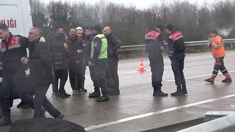 Şile'de minibüs bariyerlere çarptı: 1 ölü, 6 yaralı