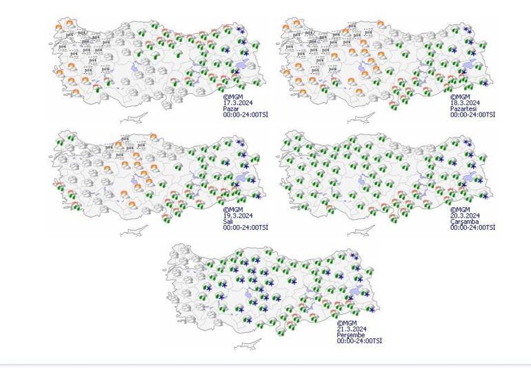 Son dakika: Meteoroloji yeni haritasını yayınlandı! Perşembe gününe dikkat