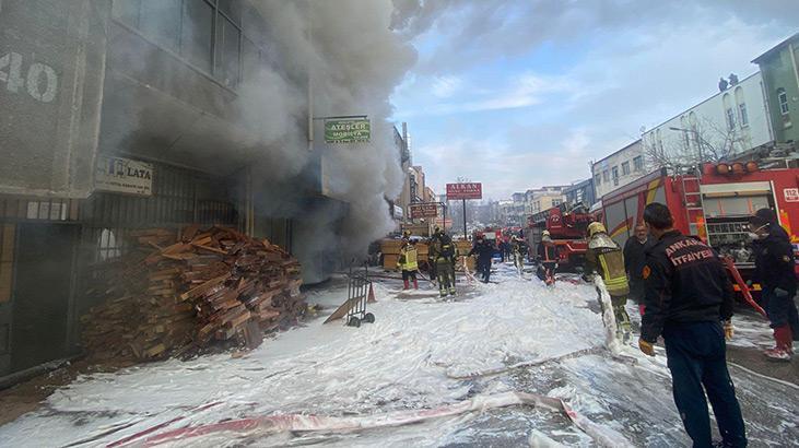 Ankara'da atölyede yangın!